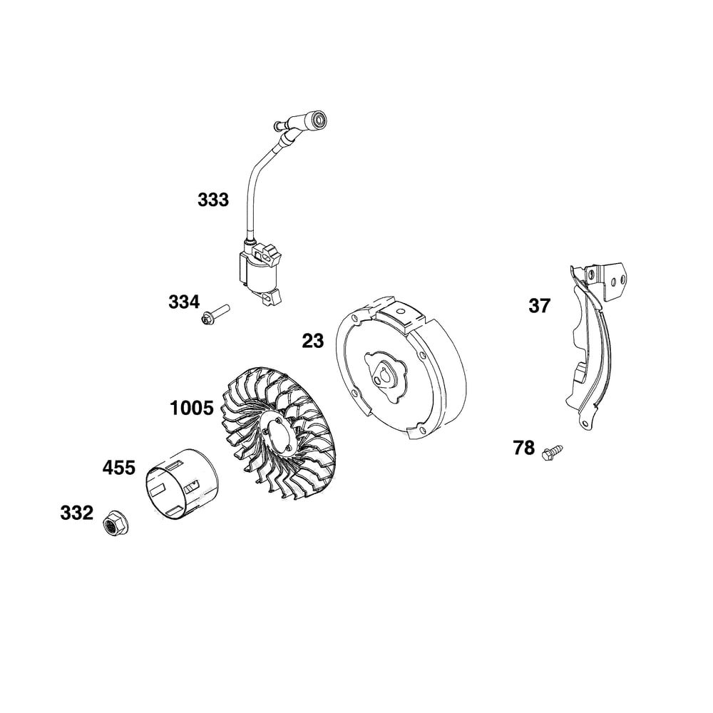Engine >> Flywheel/Ignition/Starter Diagram and Parts List for 021024-00  Briggs and Stratton Pressure Washer